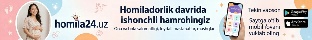 Homila24.uz - homiladorlar uchun sayt va ilova